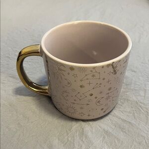 Gold and Light Pink Ceramic Mug